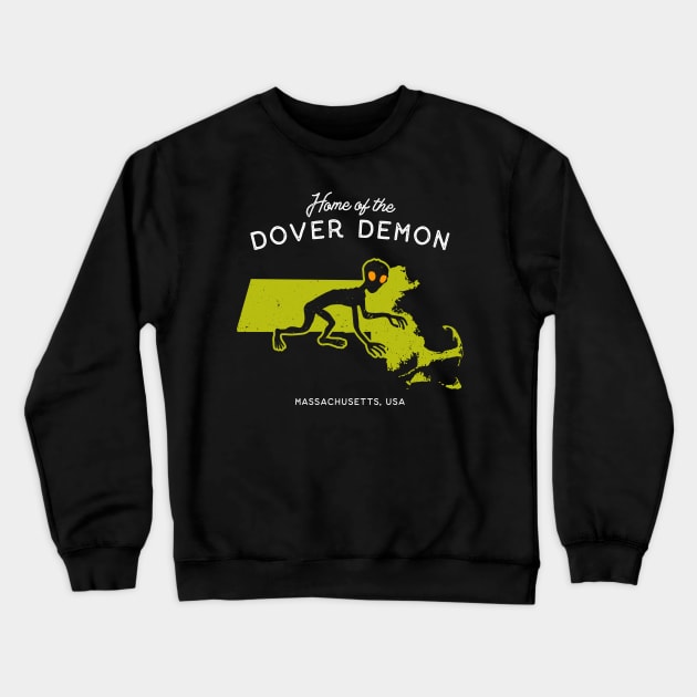 Home of the Dover Demon - Massachusetts USA Cryptid Crewneck Sweatshirt by Strangeology